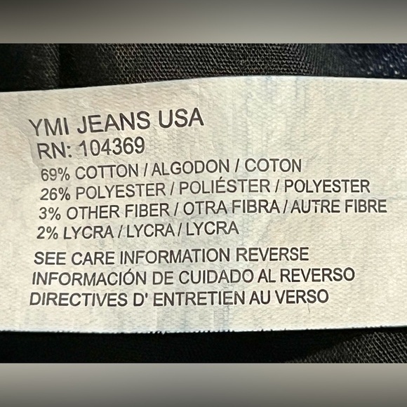 YMI WannaBettaFit Girls Distressed Jeans Size 8 Frayed Hem Stretch - Picture 5 of 7